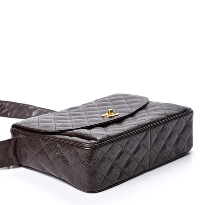 Chanel Caviar Quilted Camera Case Brown 3 of 9
