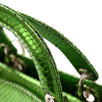 Christian Dior Metallic Snakeskin Mini Lady Dior Green 13 of 20