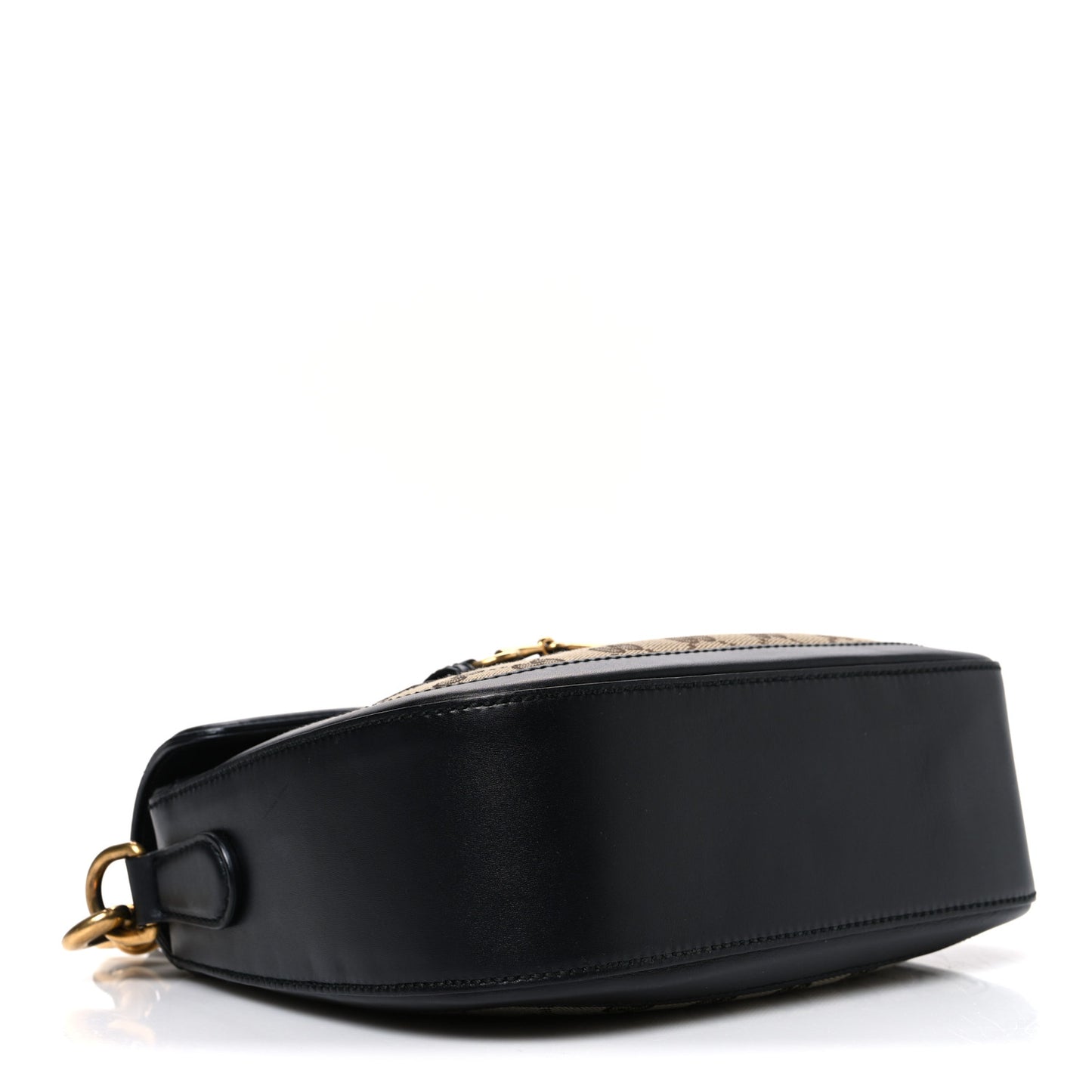 Monogram Ruinart Calfskin Medium Lady Web Shoulder Bag Beige Ebony Black