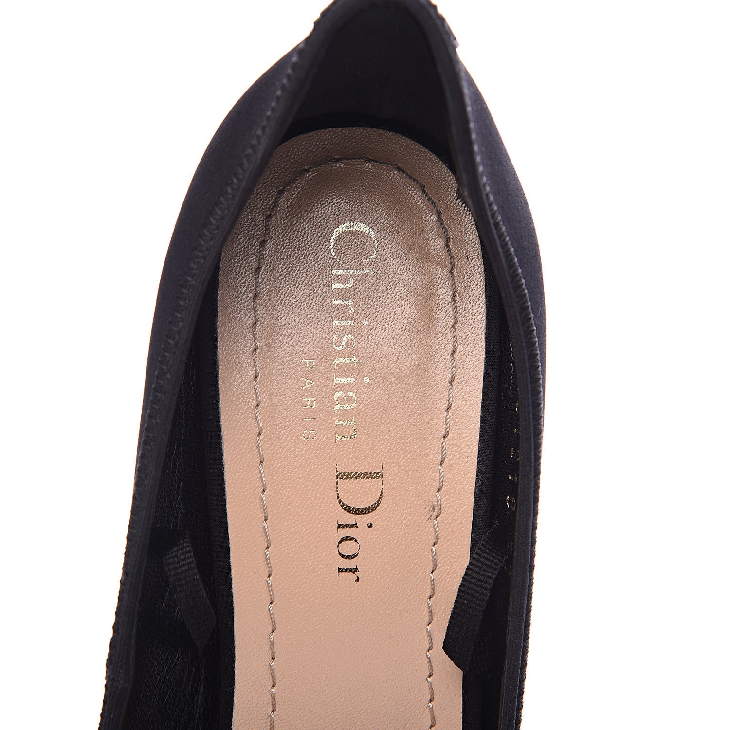 Christian Dior Grosgrain Neoprene Lucite Etoile Pumps 37 Black 8 of 11