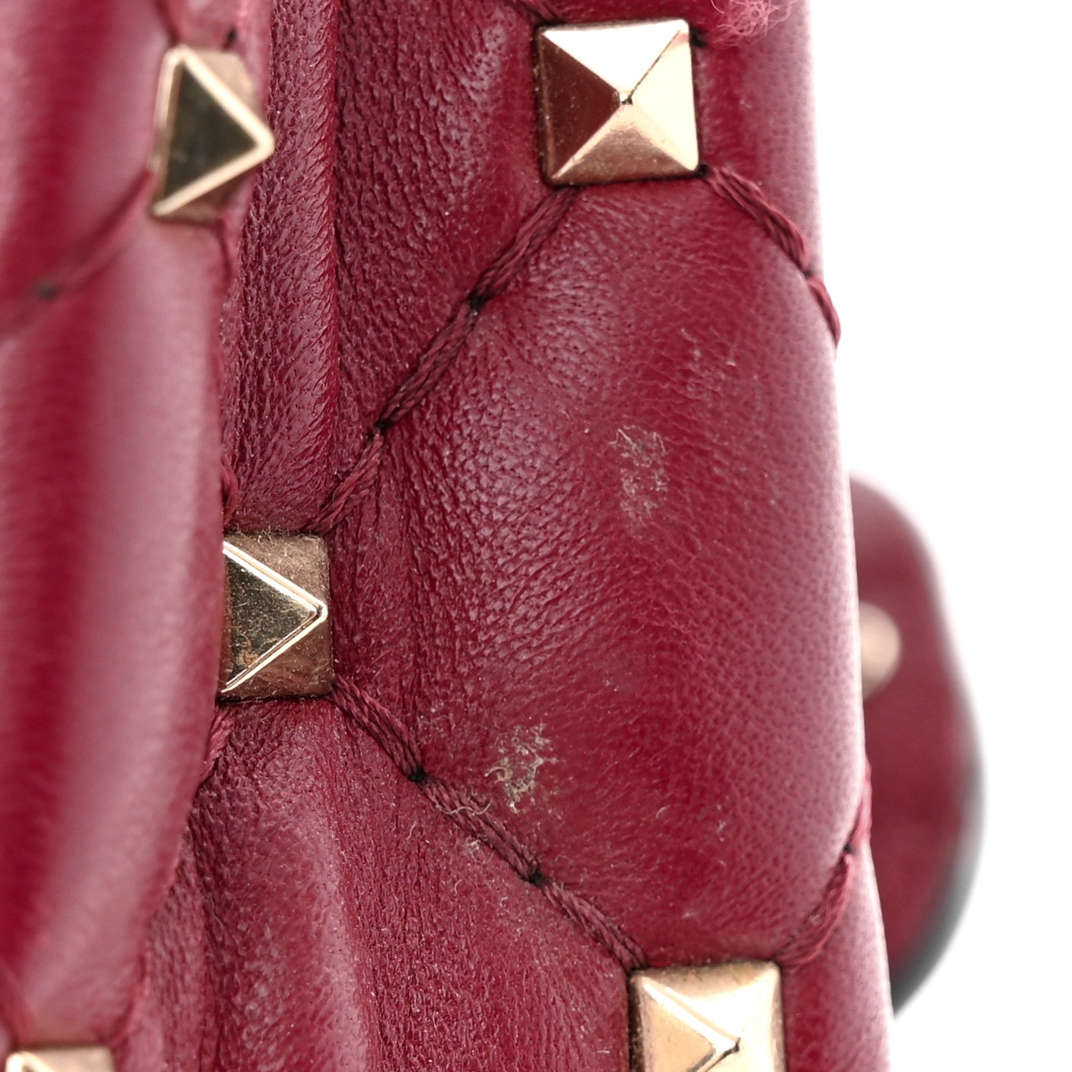 Valentino Garavani Nappa Small Rockstud Spike Shoulder Bag Rubino 13 of 14