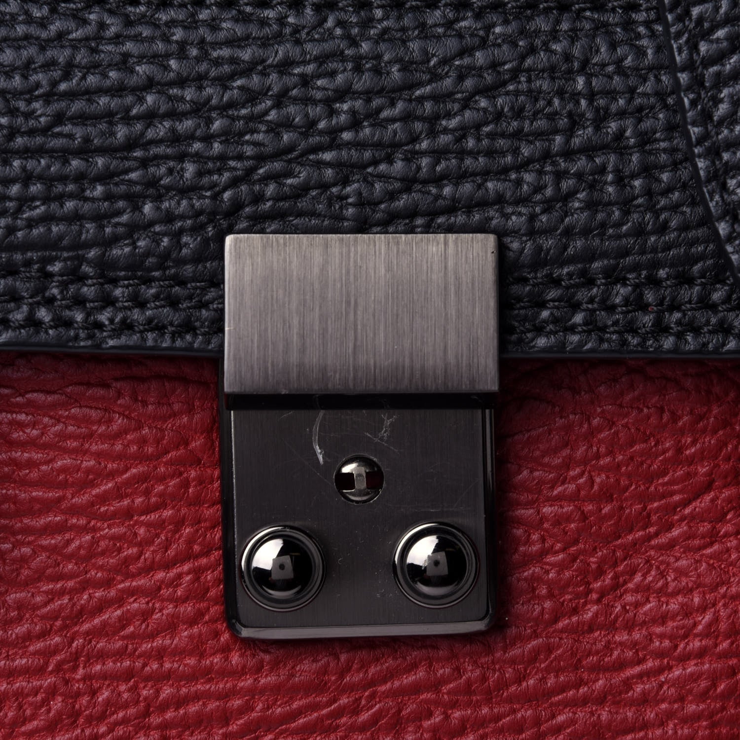 3.1 Phillip Lim Textured Calfskin Medium Pashli Satchel Crimson Black 4 of 4