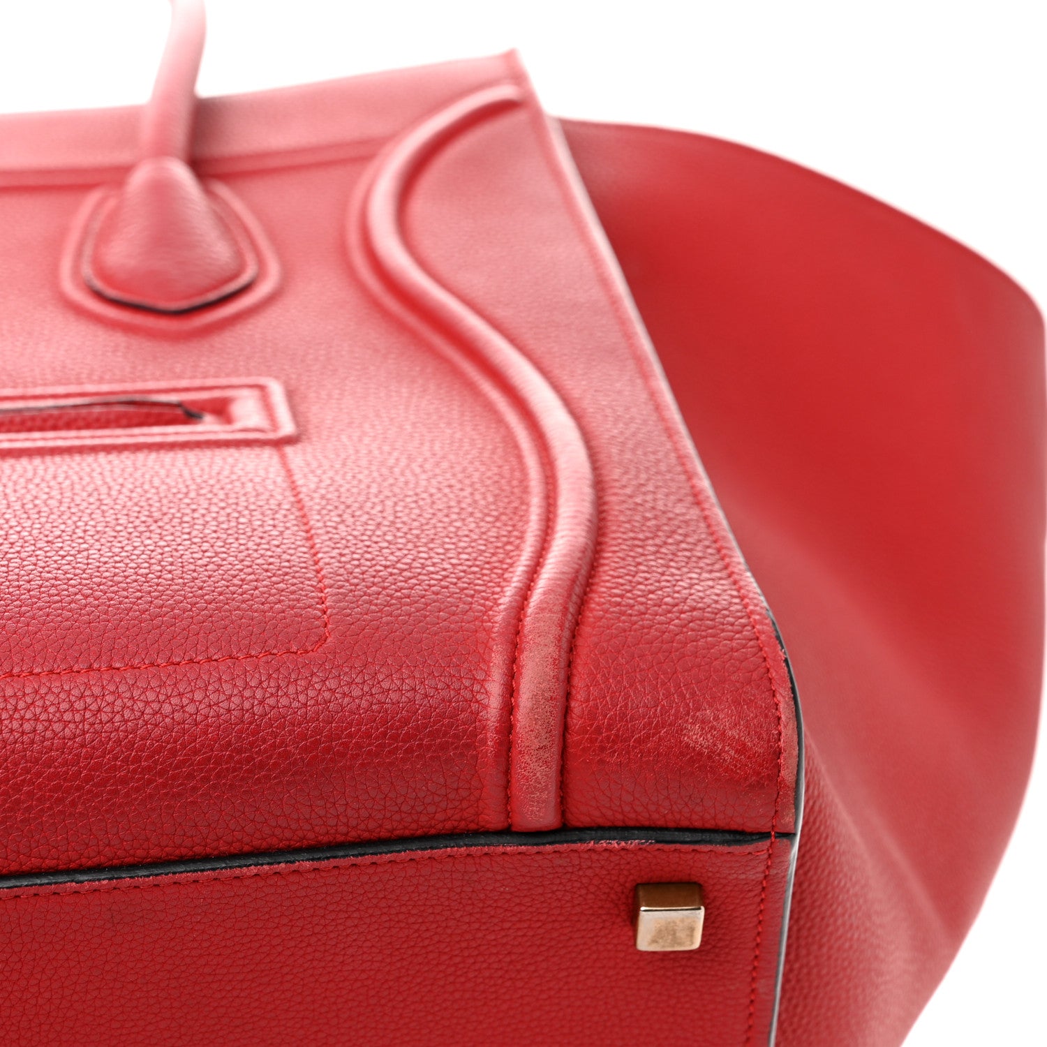 Celine Supple Calfskin Medium Phantom Luggage Red 11 of 12