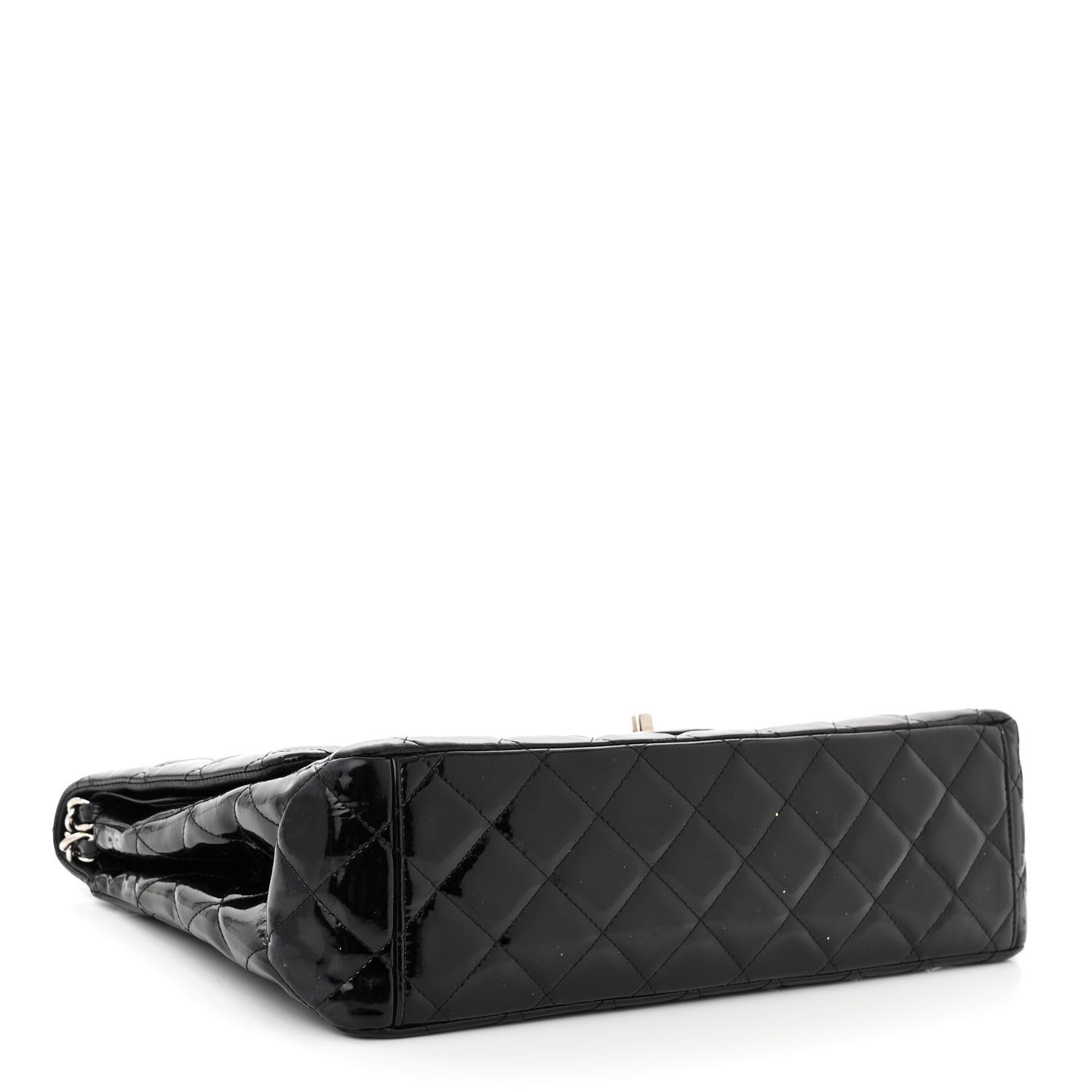 Chanel Patent Quilted Maxi Double Flap Black 4 of 14