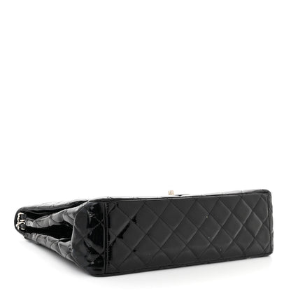 Chanel Patent Quilted Maxi Double Flap Black 4 of 14