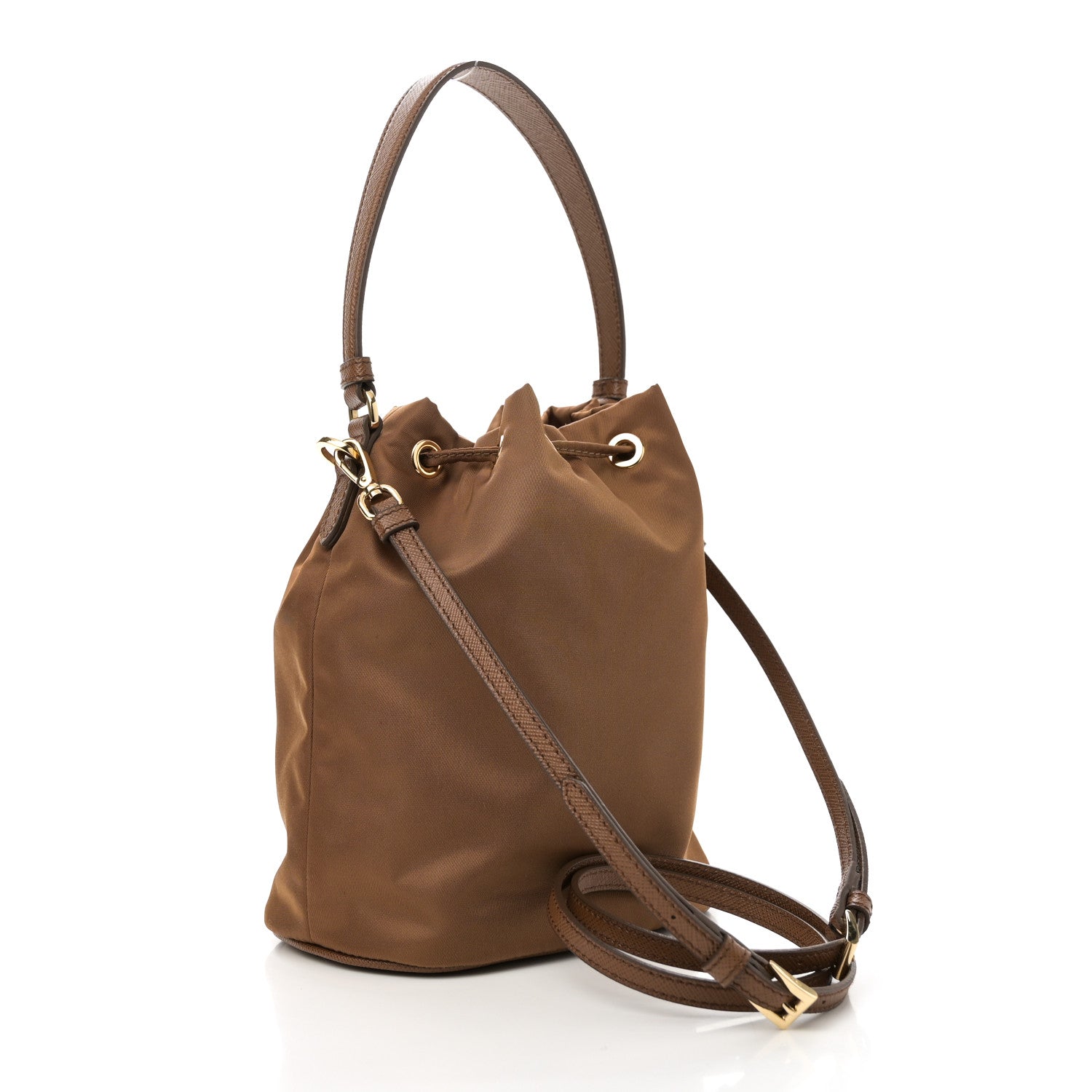 Prada Re-Nylon Saffiano Mini Re-Edition 1978 Bucket Bag Cork Beige 3 of 9