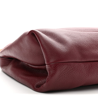 Gucci Grained Calfskin Softbit Maxi Shoulder Bag Rosso Ancora Red 10 of 11