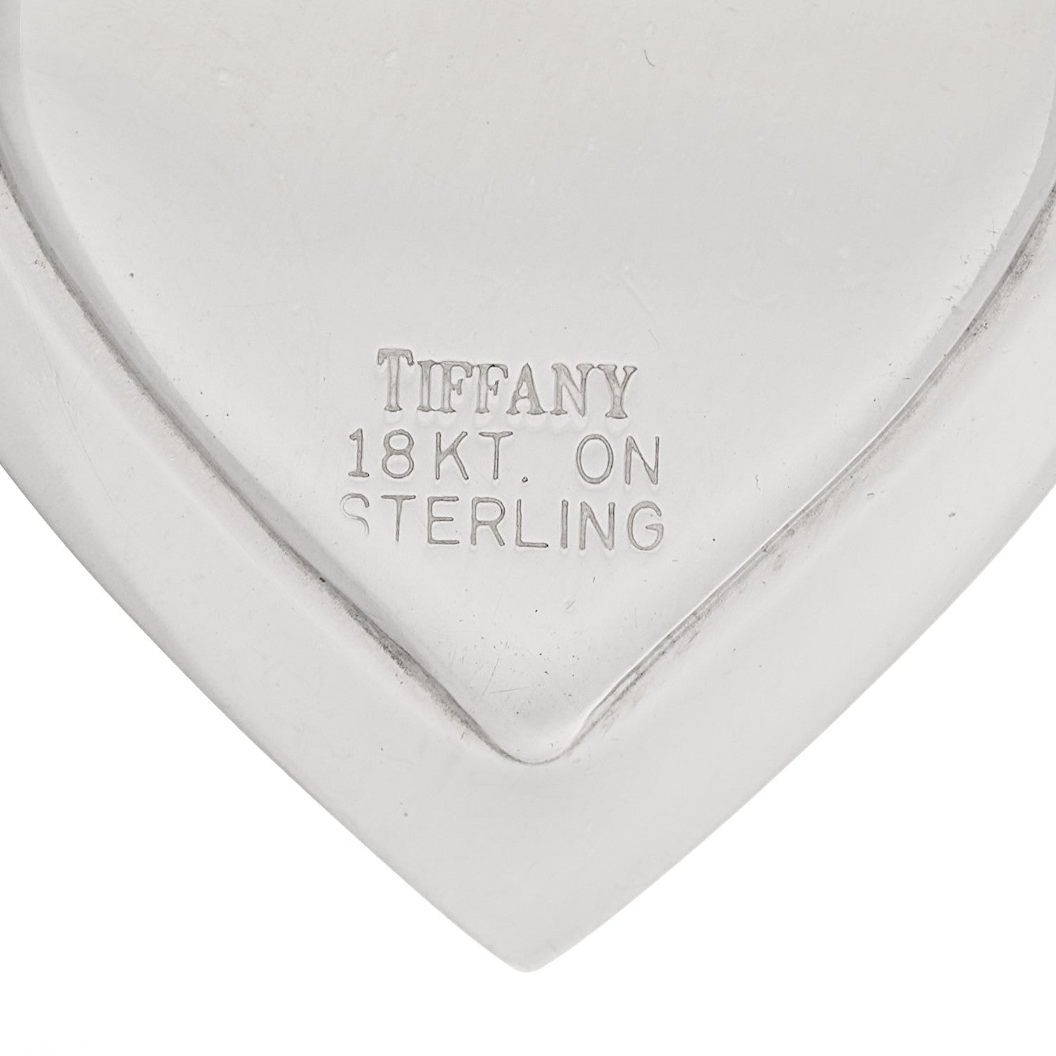 Tiffany Sterling Silver 18K Yellow Gold Heart Pendant 4 of 4