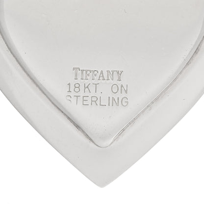 Tiffany Sterling Silver 18K Yellow Gold Heart Pendant 4 of 4