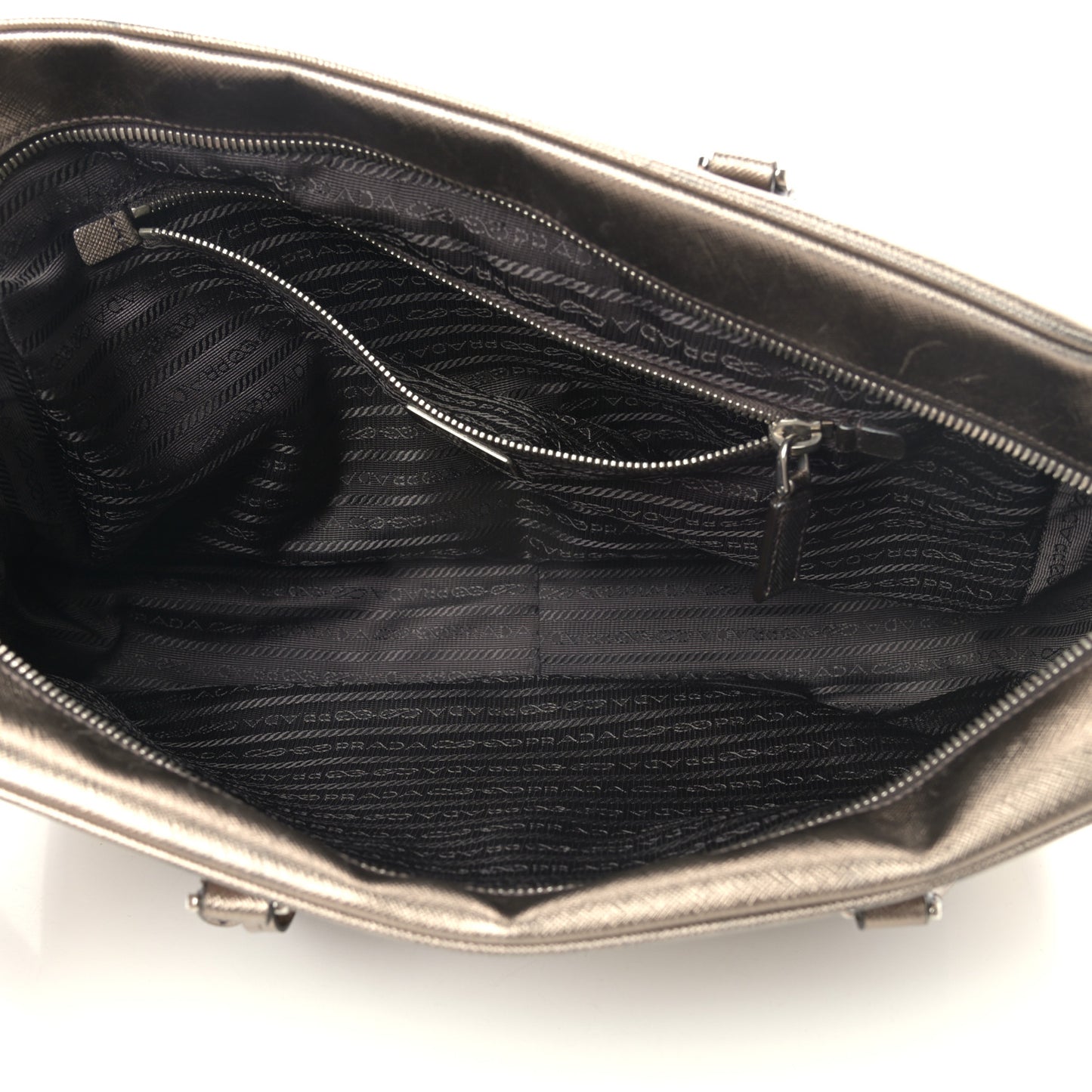 Metallic Saffiano Lux Bowler Pirite