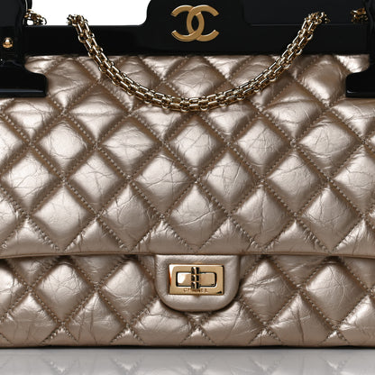 Chanel Metallized Aged Calfskin Quilted 2.55 Reissue 226 Hanger Flap Gold 7 of 13