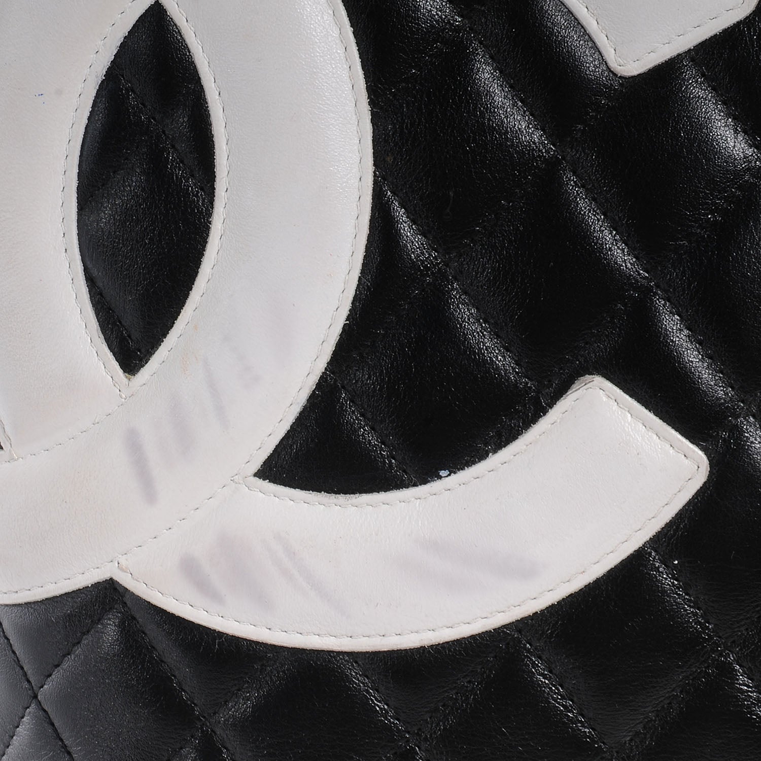 Chanel Calfskin Quilted Large Cambon Tote Black White 5 of 9