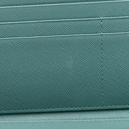 Prada Saffiano Metal Continental Wallet Anice 7 of 8