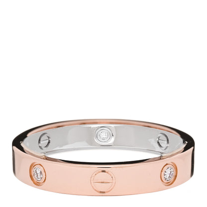 Cartier 18K Pink White Gold 6 Diamonds LOVE Ring 49 5 1 of 5
