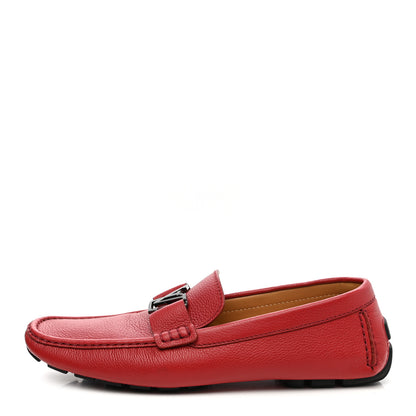 Louis Vuitton Calfskin Mens Monte Carlo Car Shoe Moccasin Loafers 11 Red 1 of 8