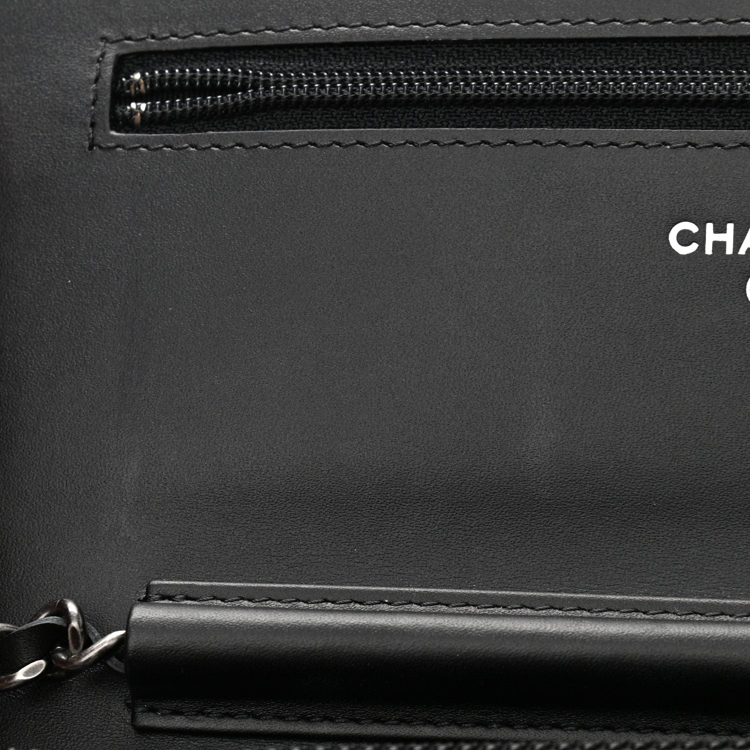 Chanel Aged Calfskin Quilted Lucky Charms 2.55 Reissue Wallet On Chain WOC Black 12 of 13