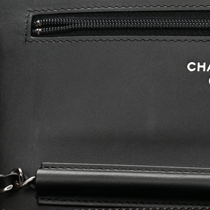 Chanel Aged Calfskin Quilted Lucky Charms 2.55 Reissue Wallet On Chain WOC Black 12 of 13
