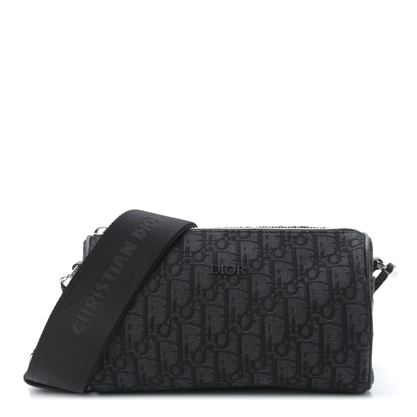 Oblique Roller Messenger Bag Black