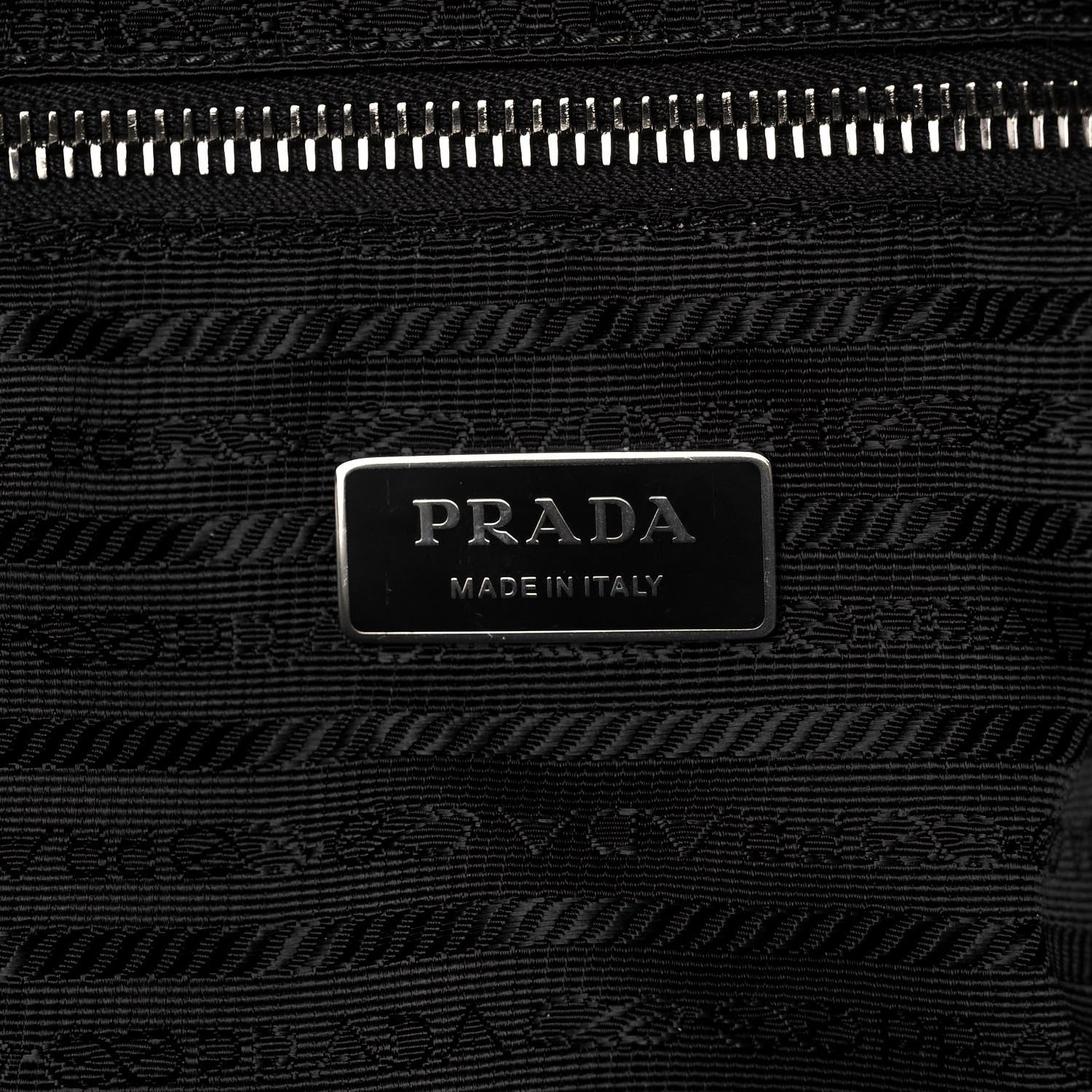 Prada Terry Cloth Tote Bag Black White 6 of 10
