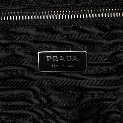 Prada Terry Cloth Tote Bag Black White 6 of 10