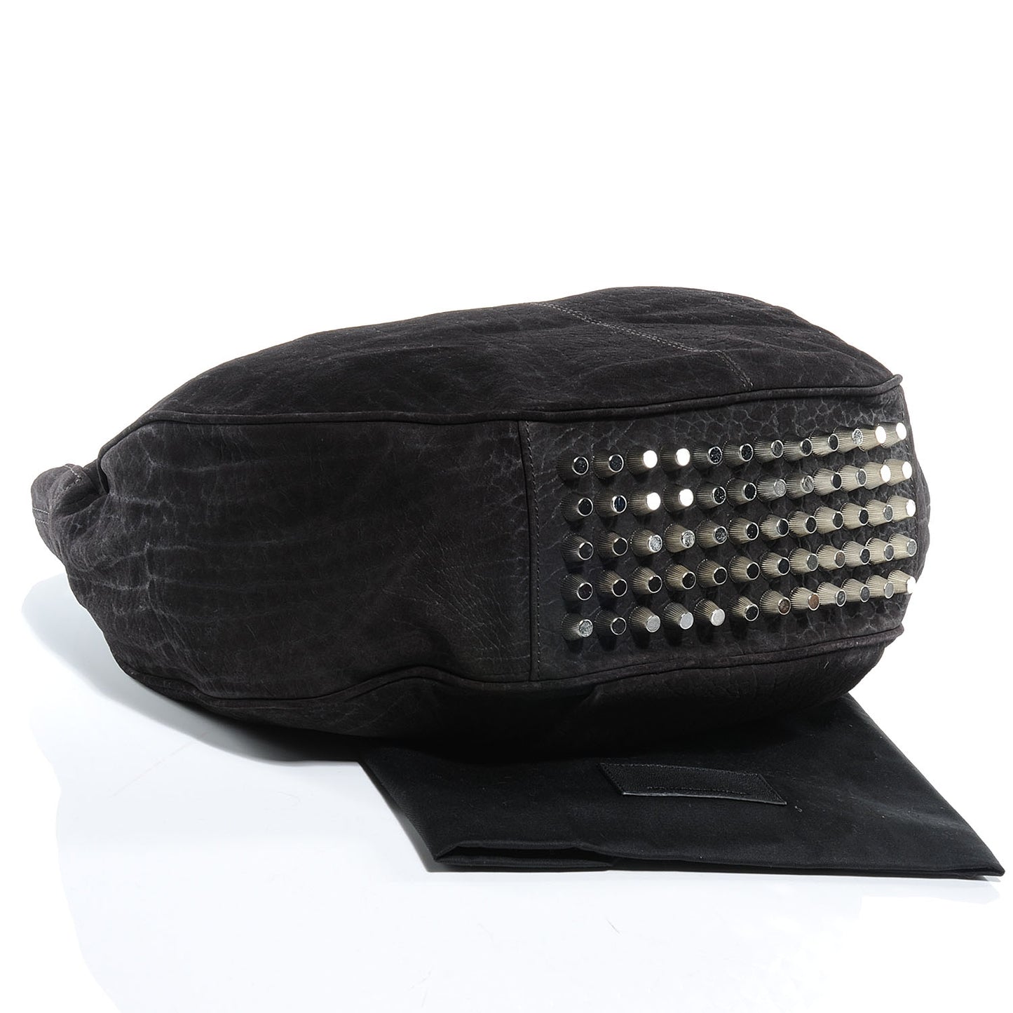 Crinkled Suede Morgan Hobo Black