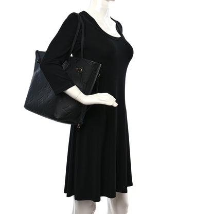 Louis Vuitton Empreinte Monogram Giant Neverfull MM Black 2 of 9