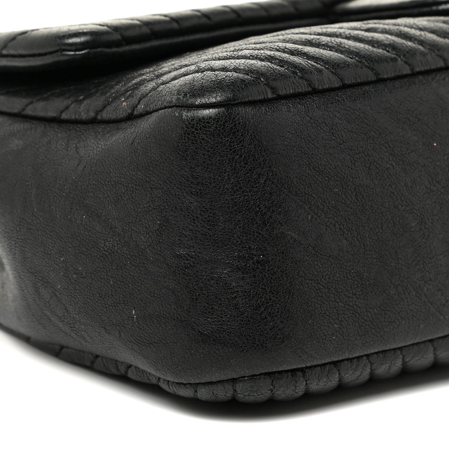 Chanel Calfskin Chevron Quilted Small Surpique Flap Black 9 of 21