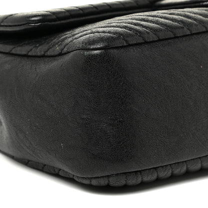 Chanel Calfskin Chevron Quilted Small Surpique Flap Black 9 of 21