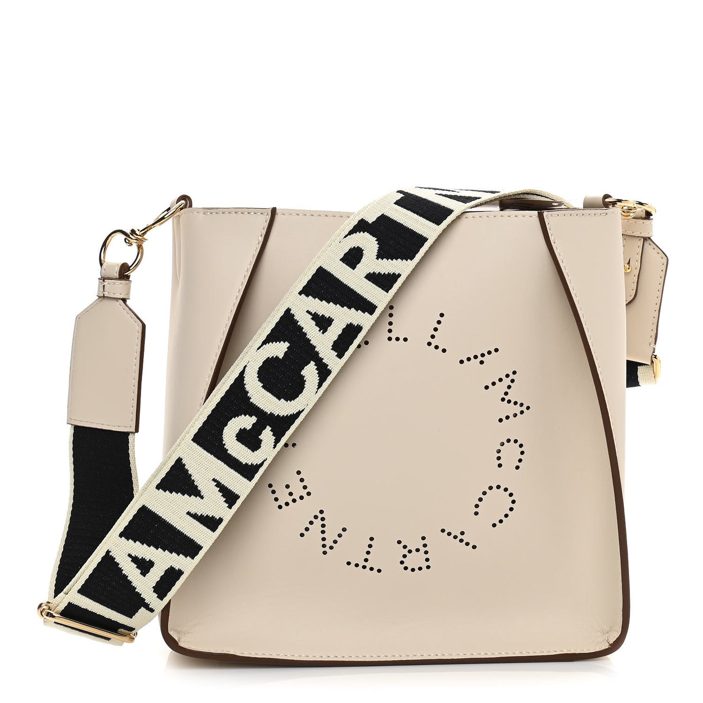 Eco Alter Nappa Perforated Logo Mini Crossbody White