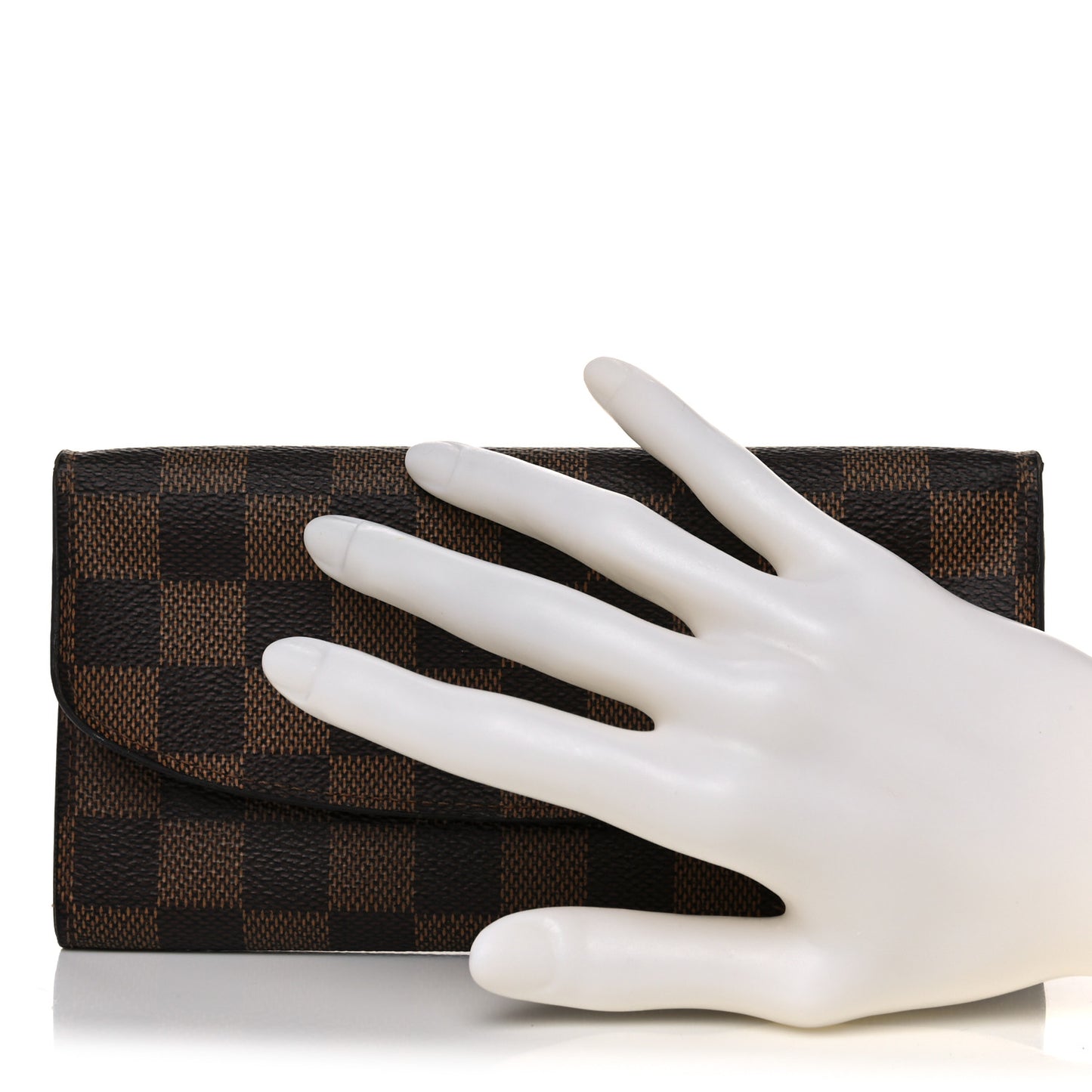 Damier Ebene Emilie Wallet Red