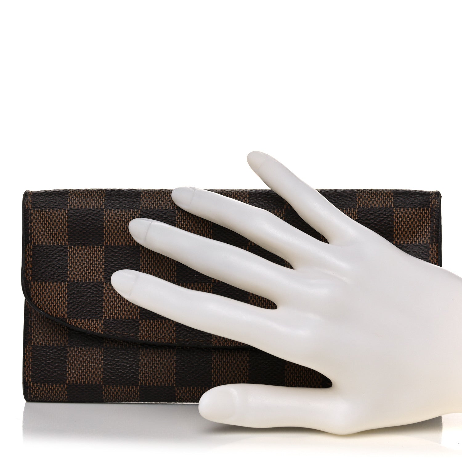 Louis Vuitton Damier Ebene Emilie Wallet Red 2 of 12