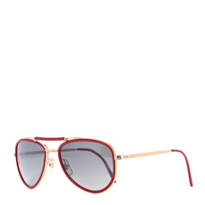 Cartier Metal Panthere De Cartier Aviator 140 Sunglasses Red 1 of 7