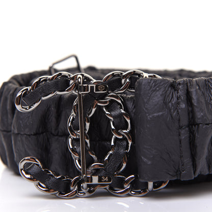 Chanel Lambskin Pearl CC Belt 85 34 Black 3 of 4