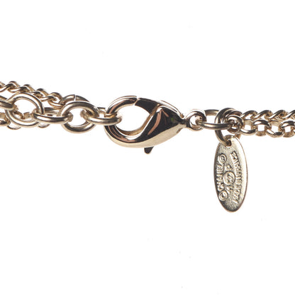 Chanel Resin Crystal CC Necklace Light Gold Pink Green 5 of 7