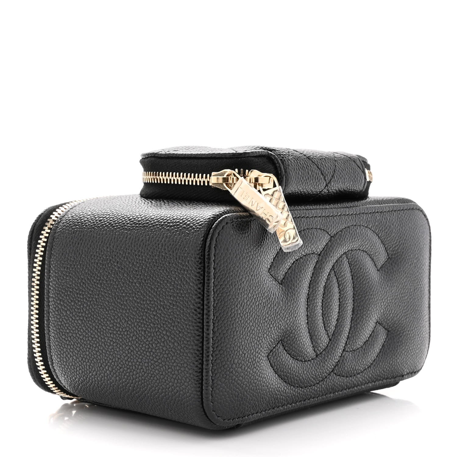 Chanel Caviar Quilted Top Handle Pocket Vanity Case Black 4 of 11