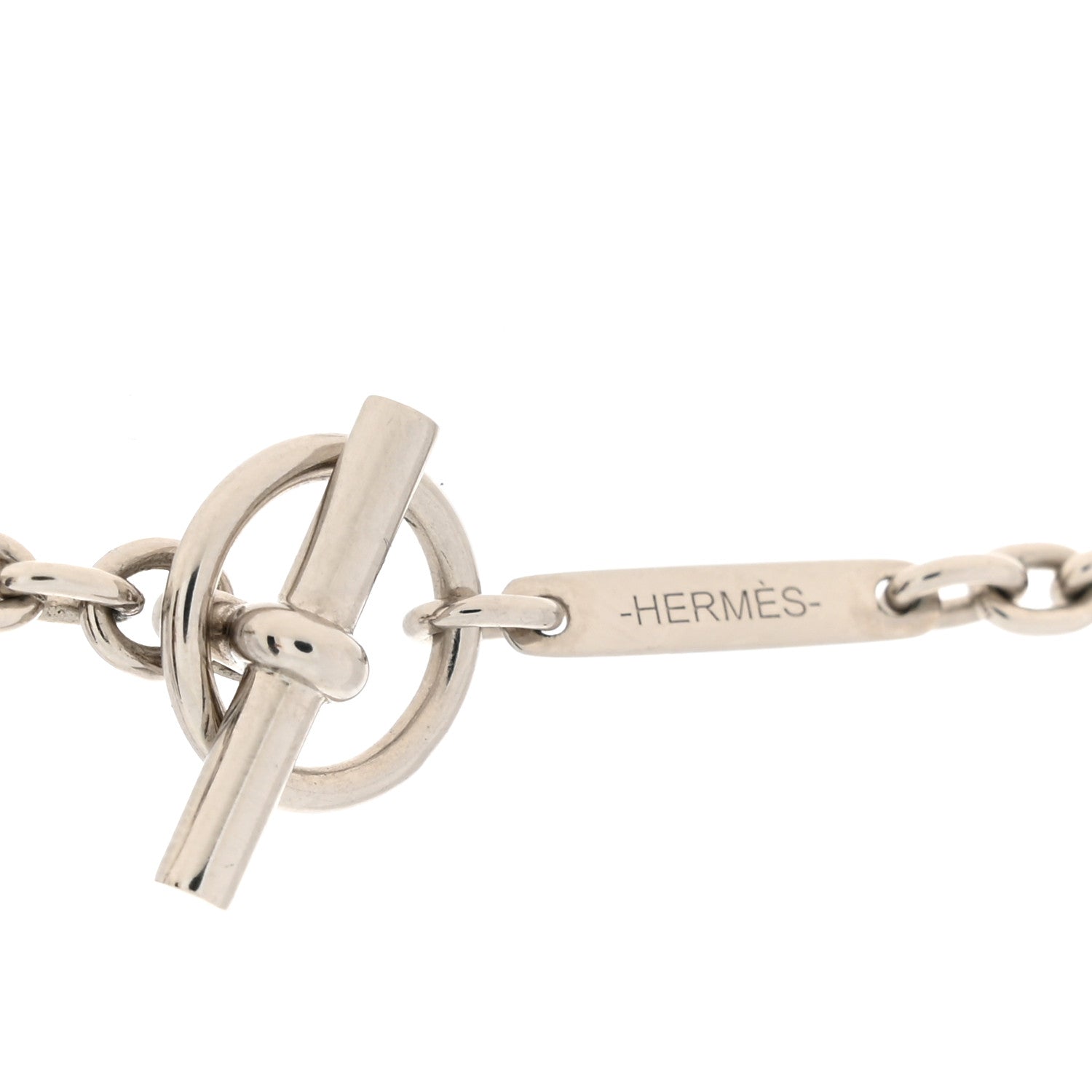 Hermes Buffalo Horn Lacquer Carrousel Necklace Etain 4 of 5