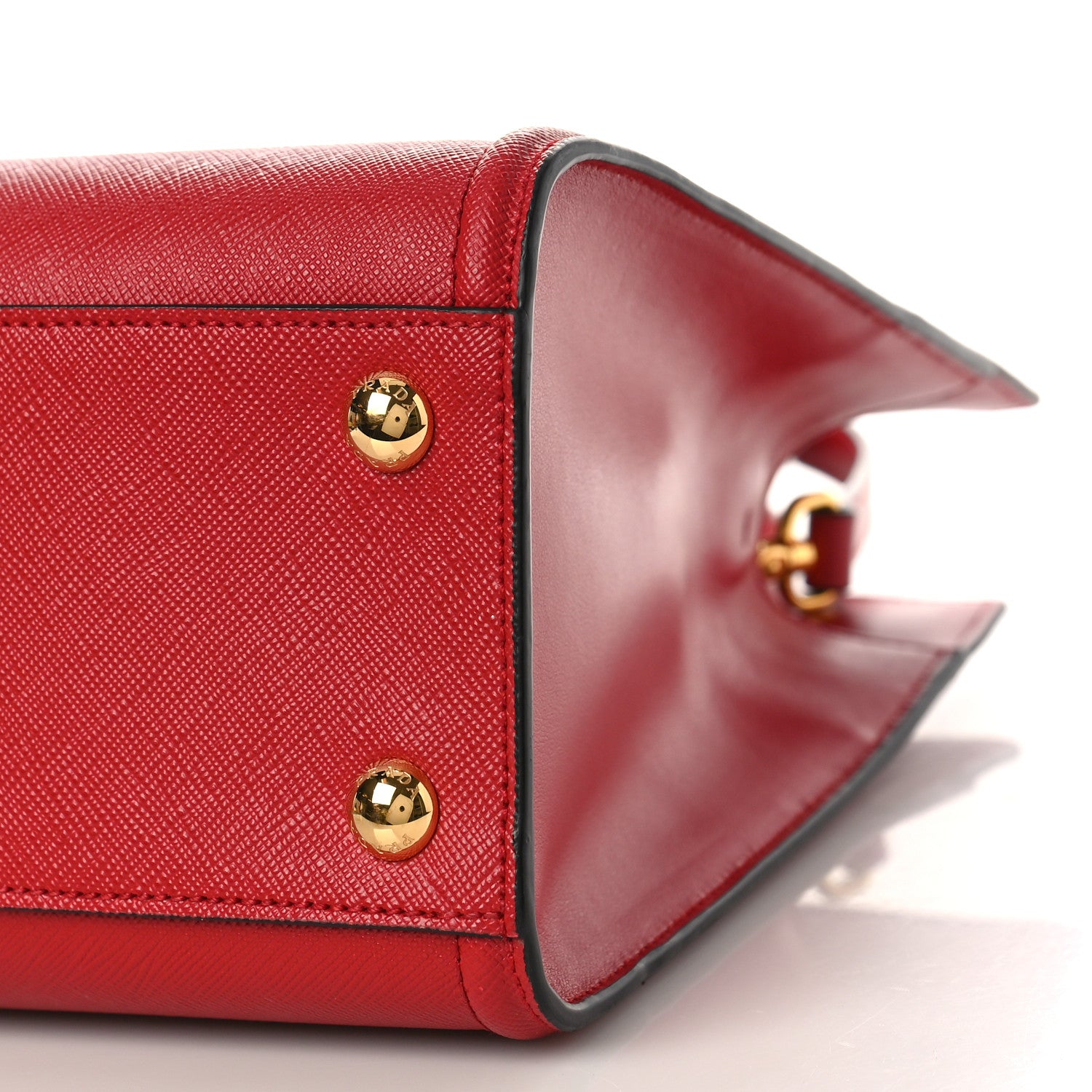 Prada Saffiano Soft Calfskin Tote Fuoco 8 of 10