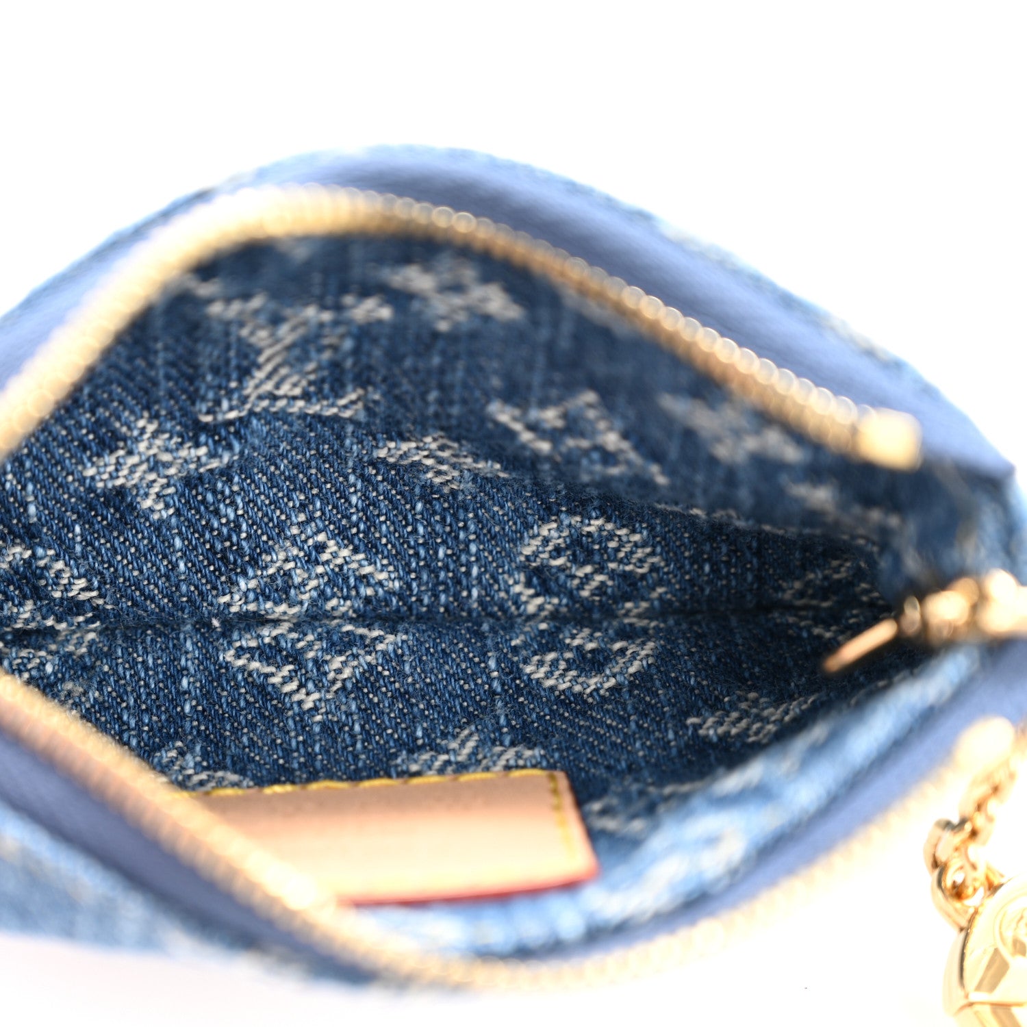 Louis Vuitton LV X TM Monogram Denim Cerises Key Pouch Blue 5 of 7