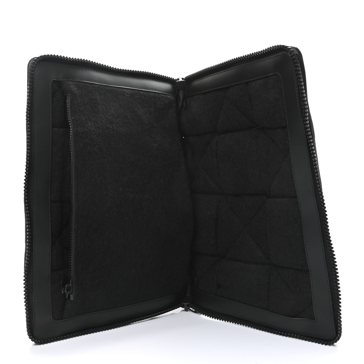 Calfskin Maxi Intrecciato Puffy Laptop Pouch Black