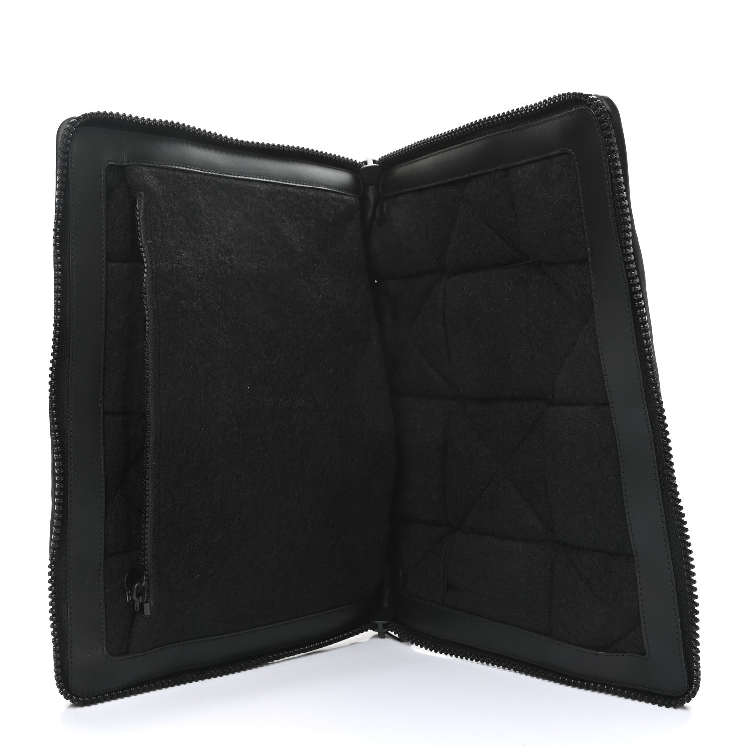 Bottega Veneta Calfskin Maxi Intrecciato Puffy Laptop Pouch Black 5 of 7