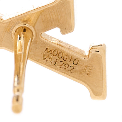 Louis Vuitton Metal LV Iconic Earrings Gold 4 of 4