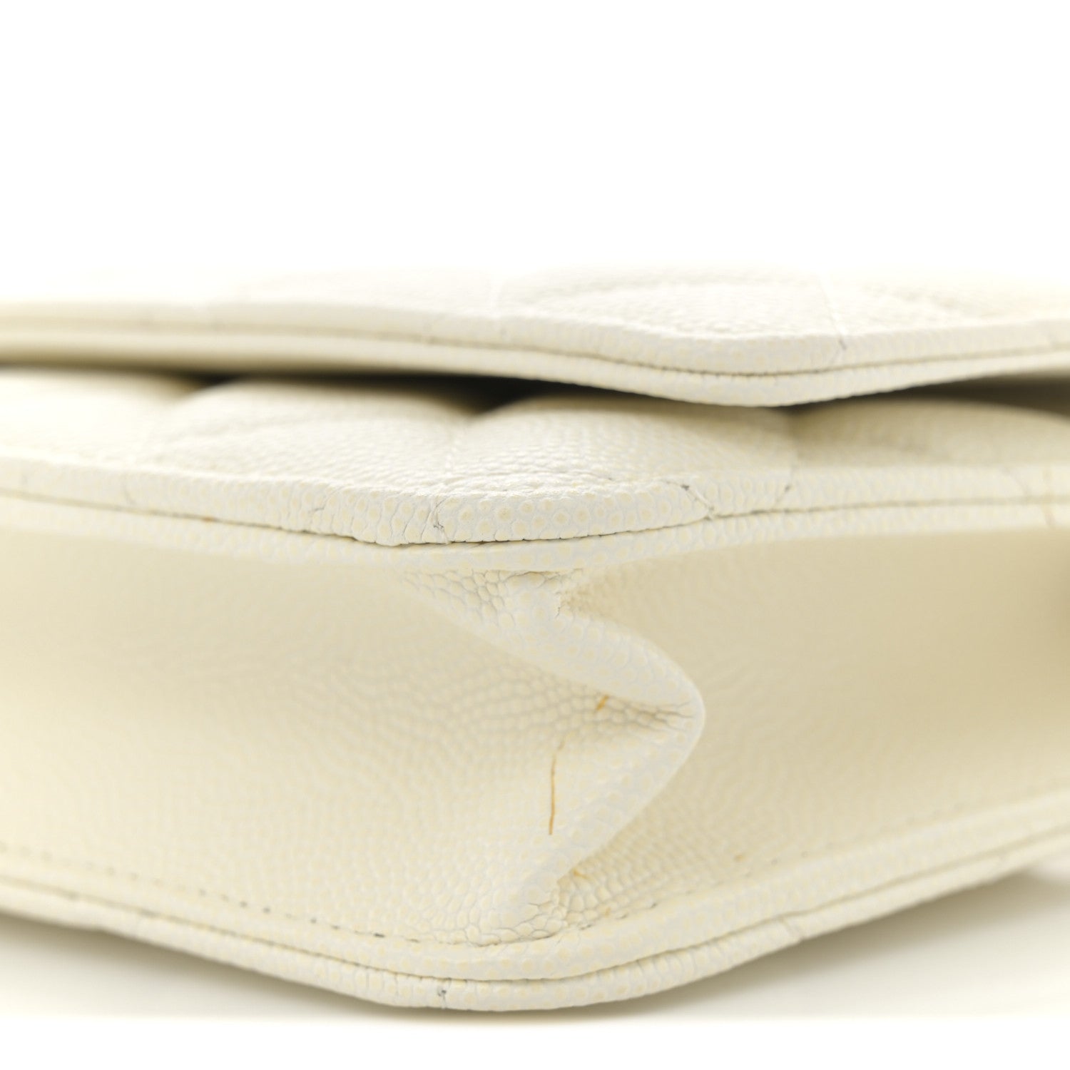 Chanel Caviar Quilted Wallet On Chain WOC White 10 of 15