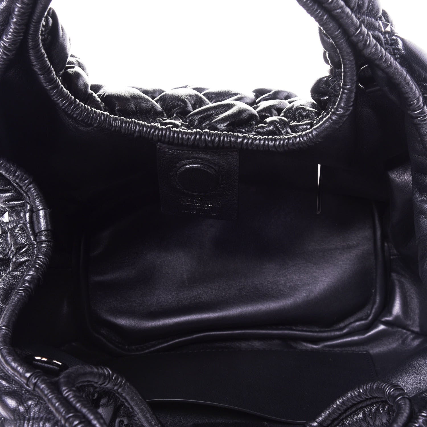 Valentino Garavani Nappa Small Spikeme Hobo Bag Black 6 of 10