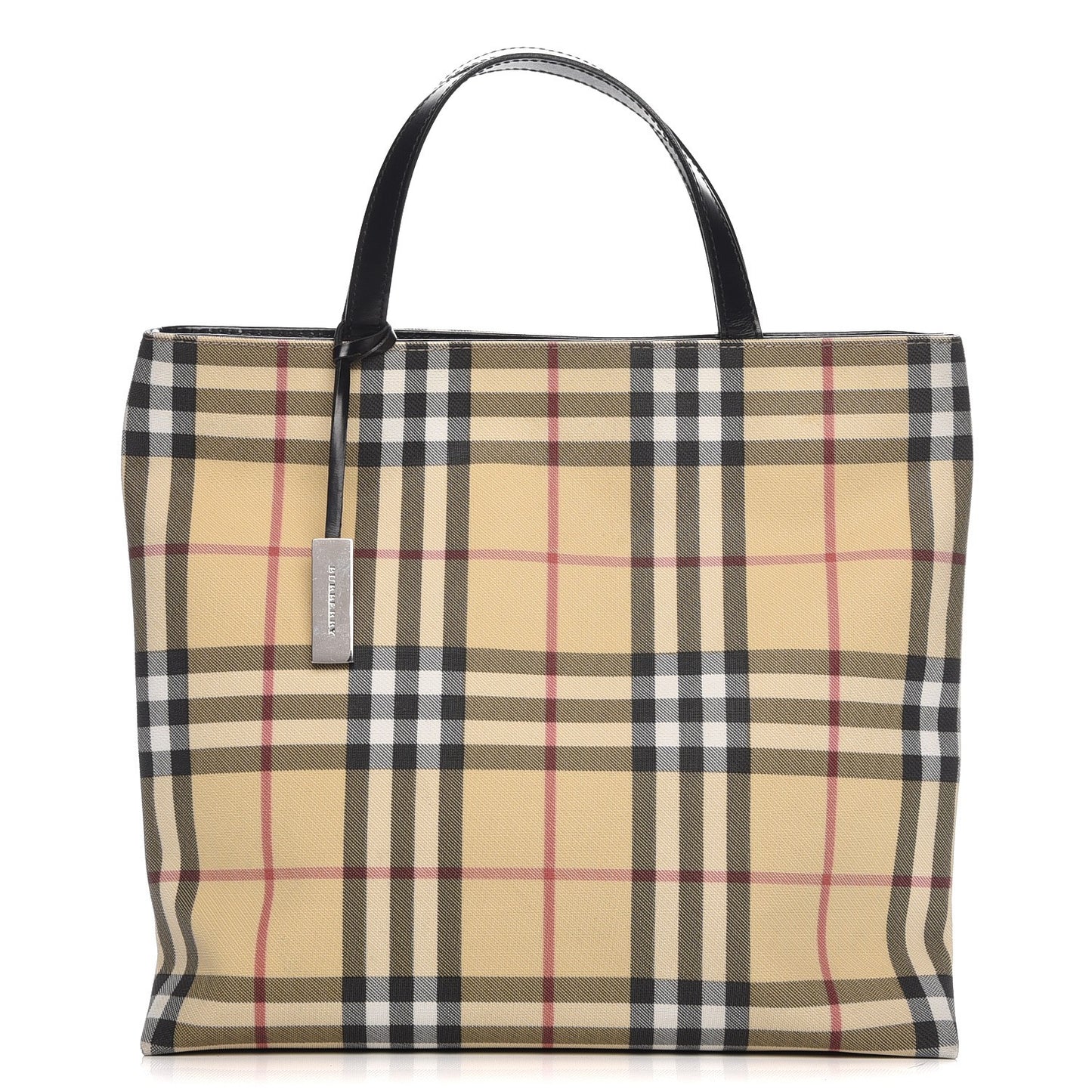 House Check Medium Tote Black
