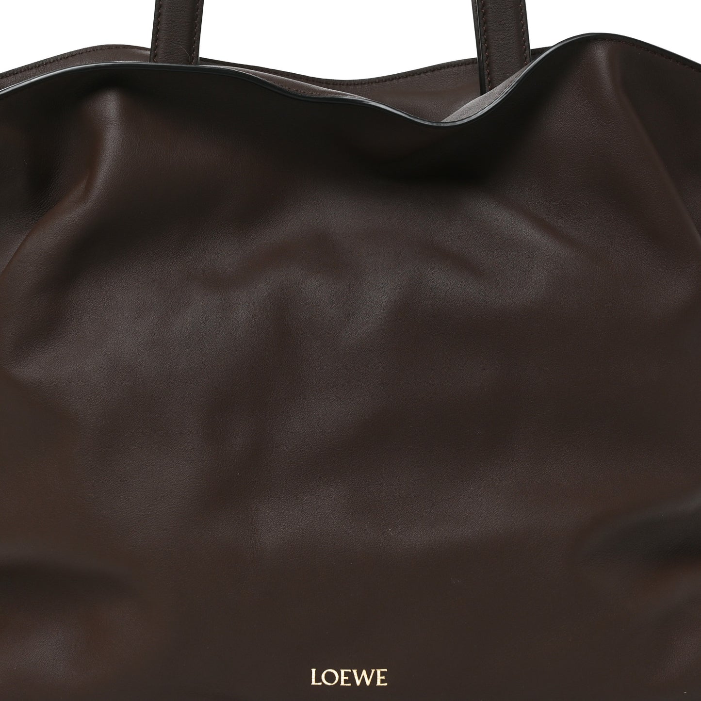 Calfskin Large Flamenco Knot Bag Chocolate