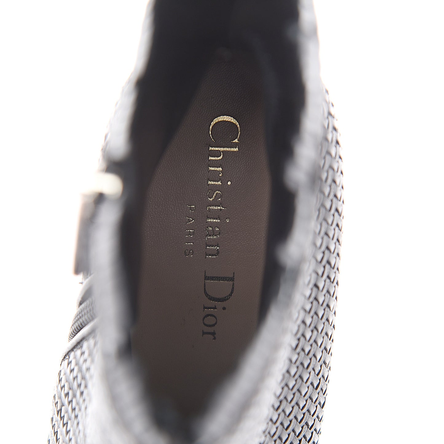 Lambskin Woven District Ankle Boots 37 Black