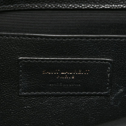 Saint Laurent Grain De Poudre Monochrome Monogram Cassandre Clutch Black 7 of 7