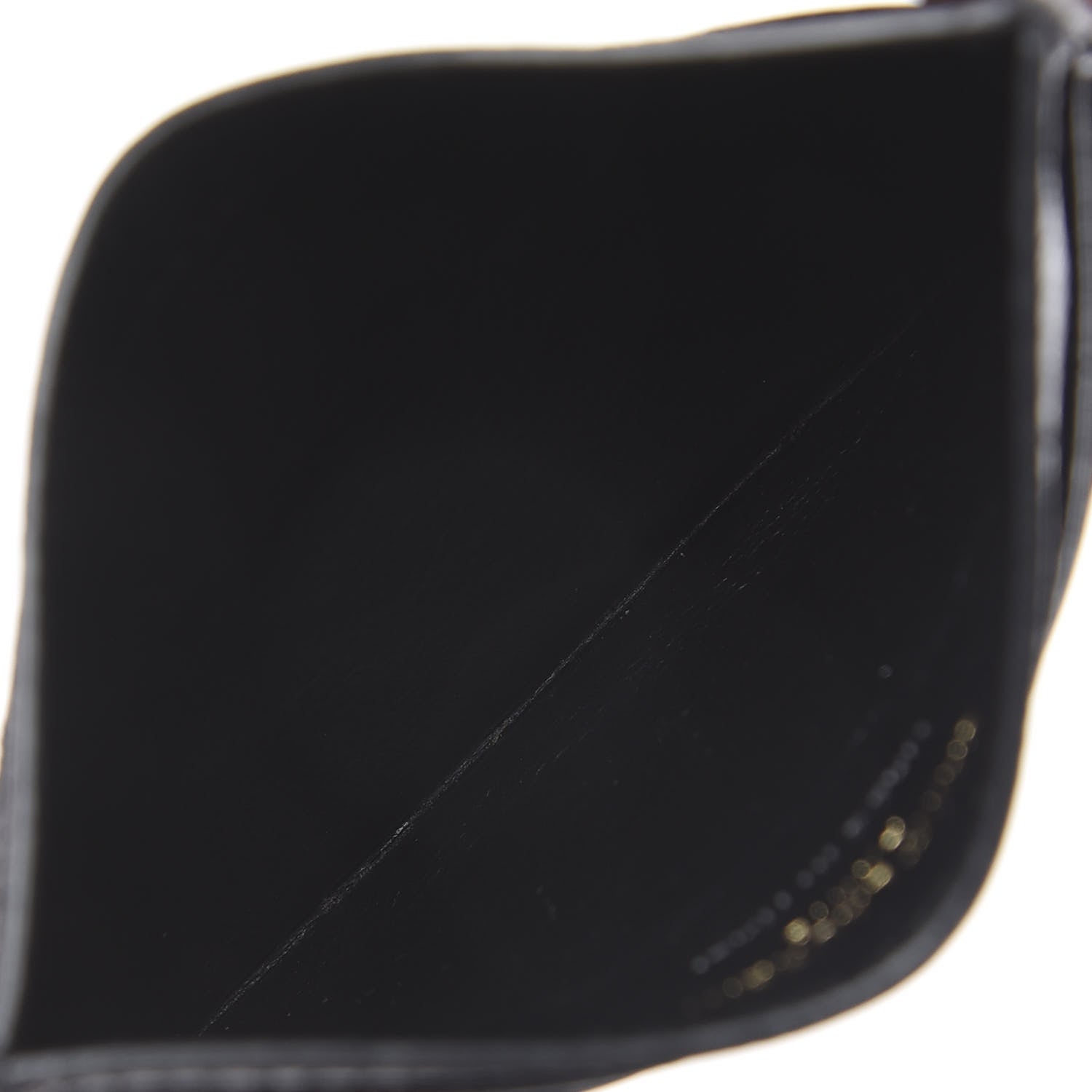 Saint Laurent Grain De Poudre Matelasse Chevron Monogram Credit Card Case Black 4 of 6