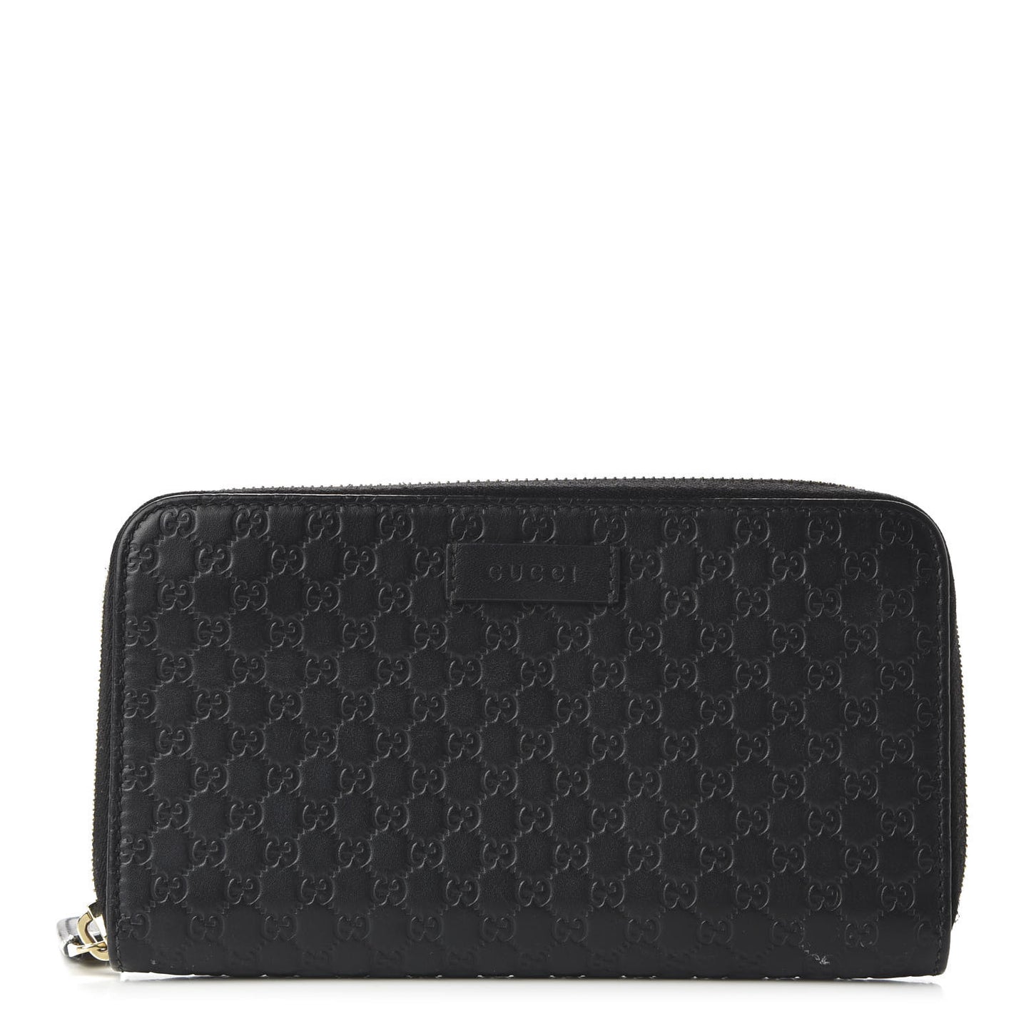 Microguccissima Zip Around Wallet Black