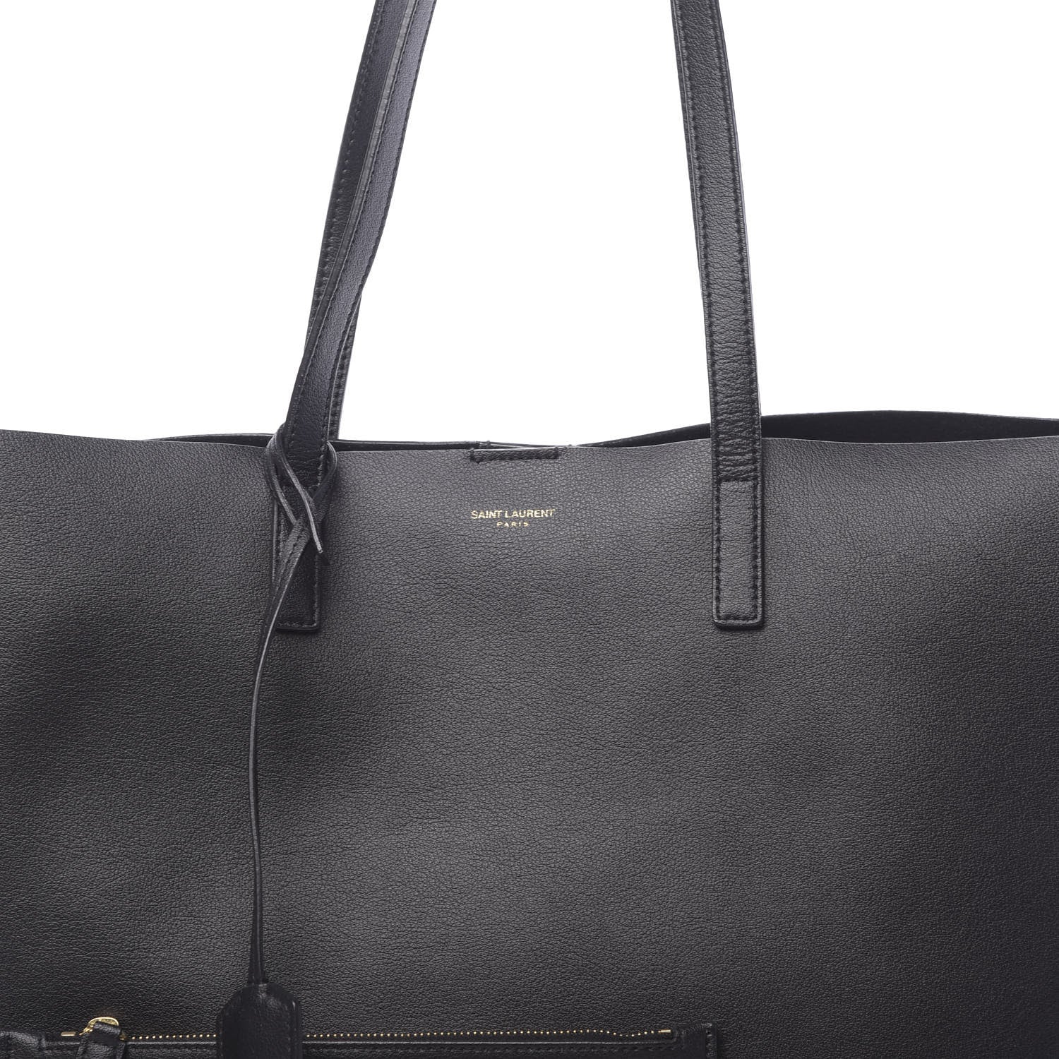 Saint Laurent Calfskin Large Shopping Tote Black 8 of 10